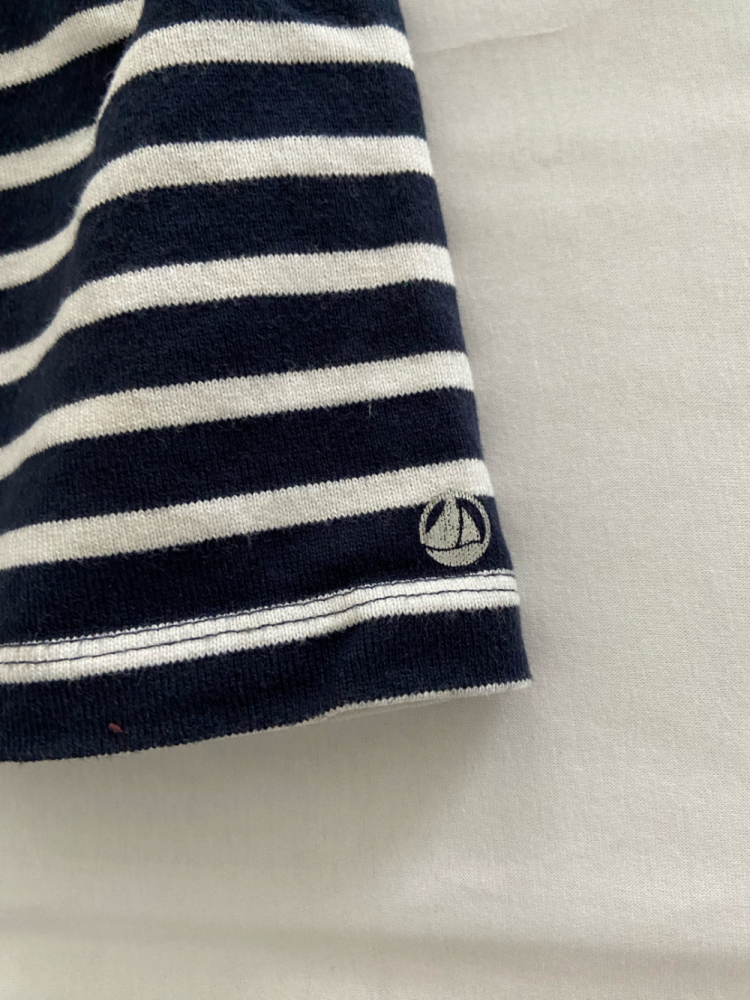 Petit Bateau Robe en coton rayé