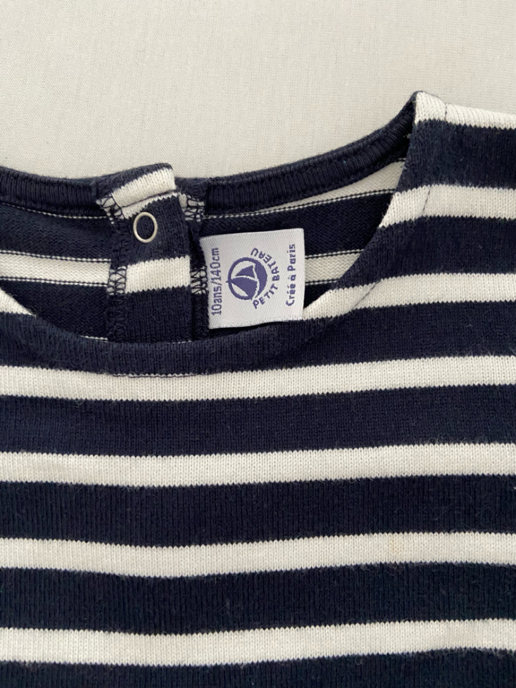 Petit Bateau Robe en coton rayé