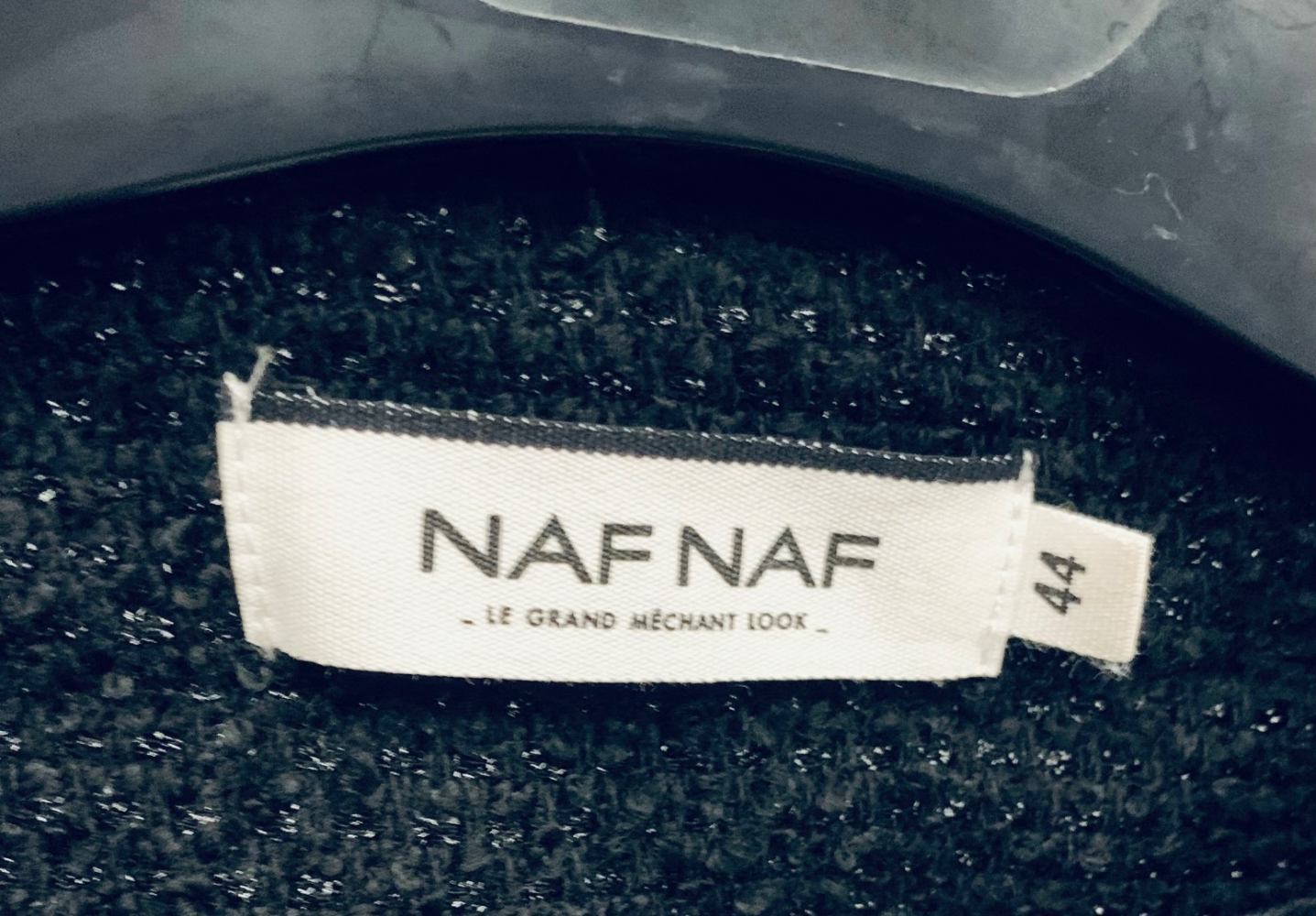 Naf Naf Schwarze Tweedjacke