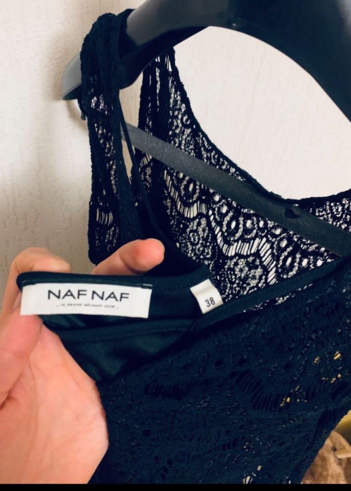 Naf Naf Dark blue dress with lace