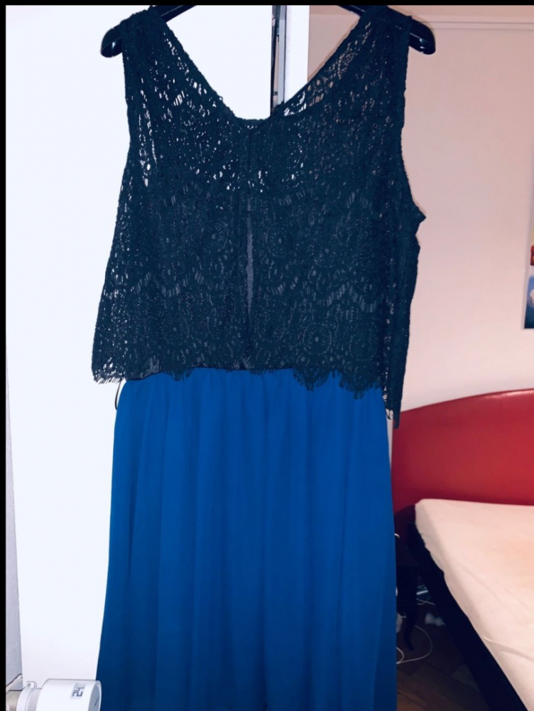Naf Naf Dark blue dress with lace