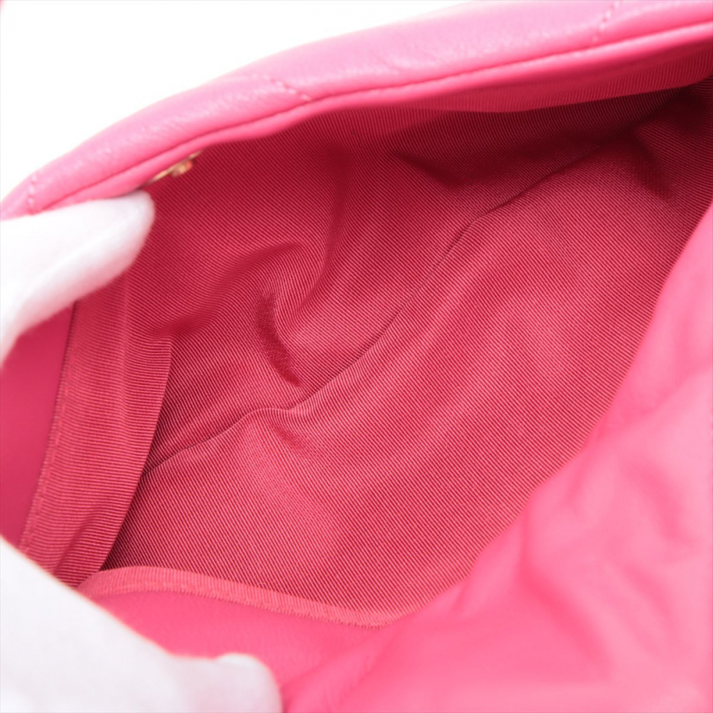 Chanel 19 Medium Matelassè Lambskin Leather 2-Ways Flap Handbag Pink