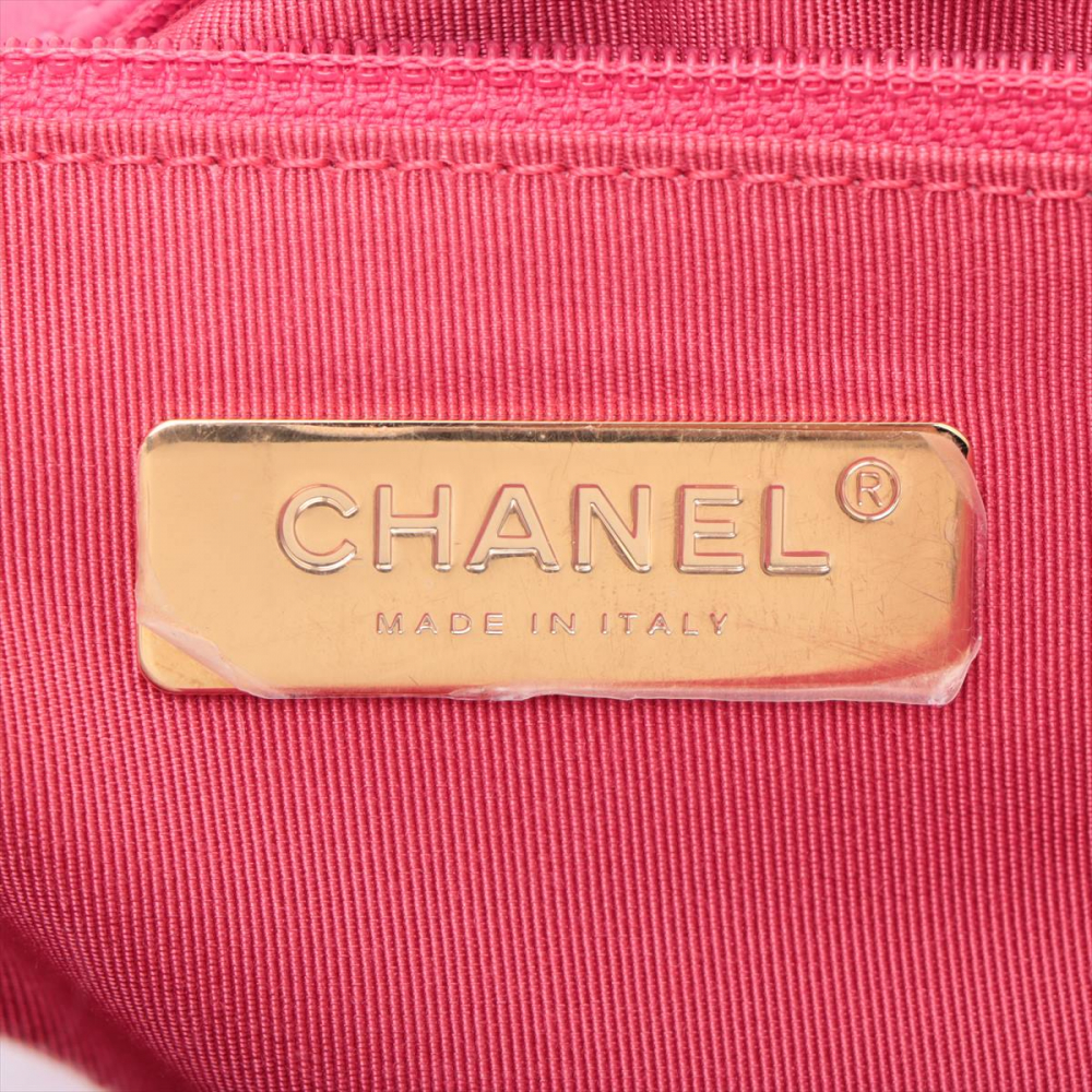 Chanel 19 Medium Matelassè Lambskin Leather 2-Ways Flap Handbag Pink