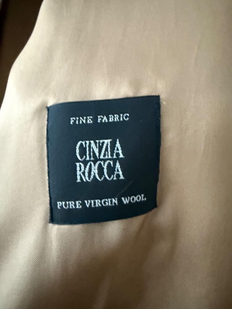 Cinzia Rocca Poor Virgin Wool Camel Wide-Sleeves Poncho