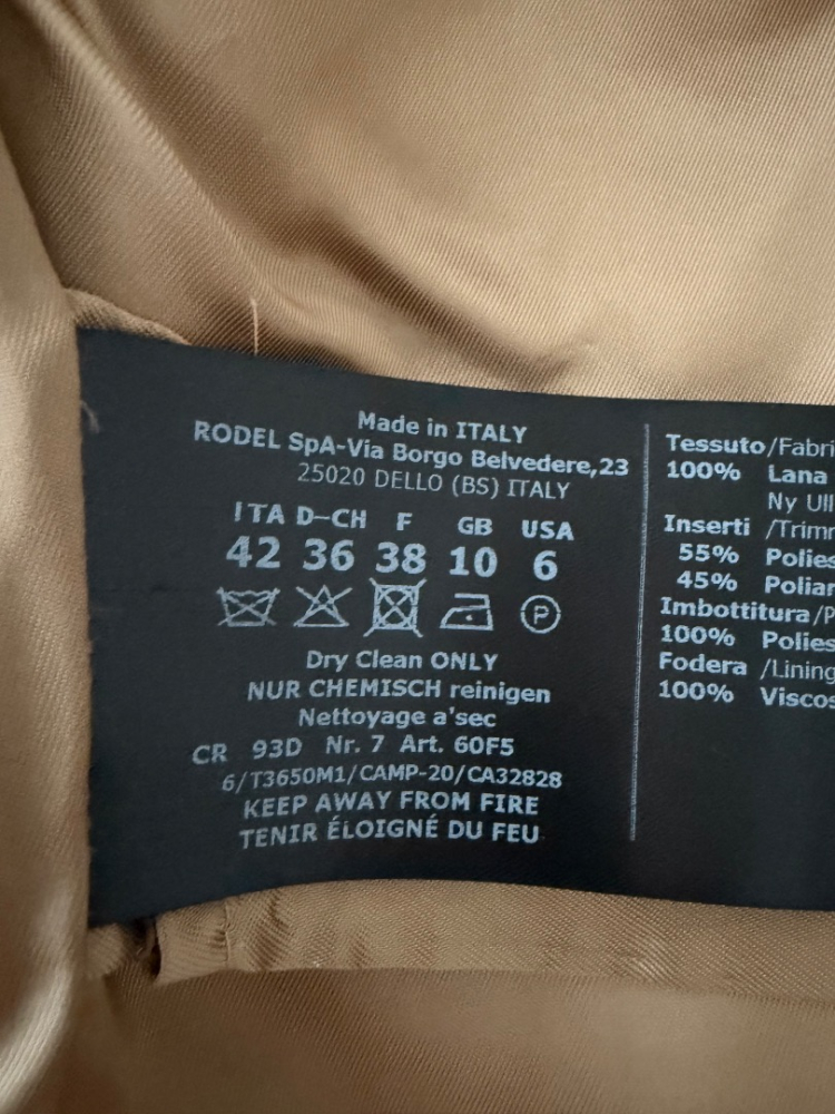 Cinzia Rocca Poor Virgin Wool Camel Wide-Sleeves Poncho