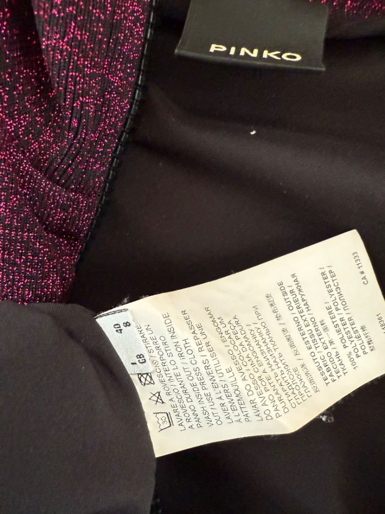 Pinko Floral Glitter Panel Dress in A Form