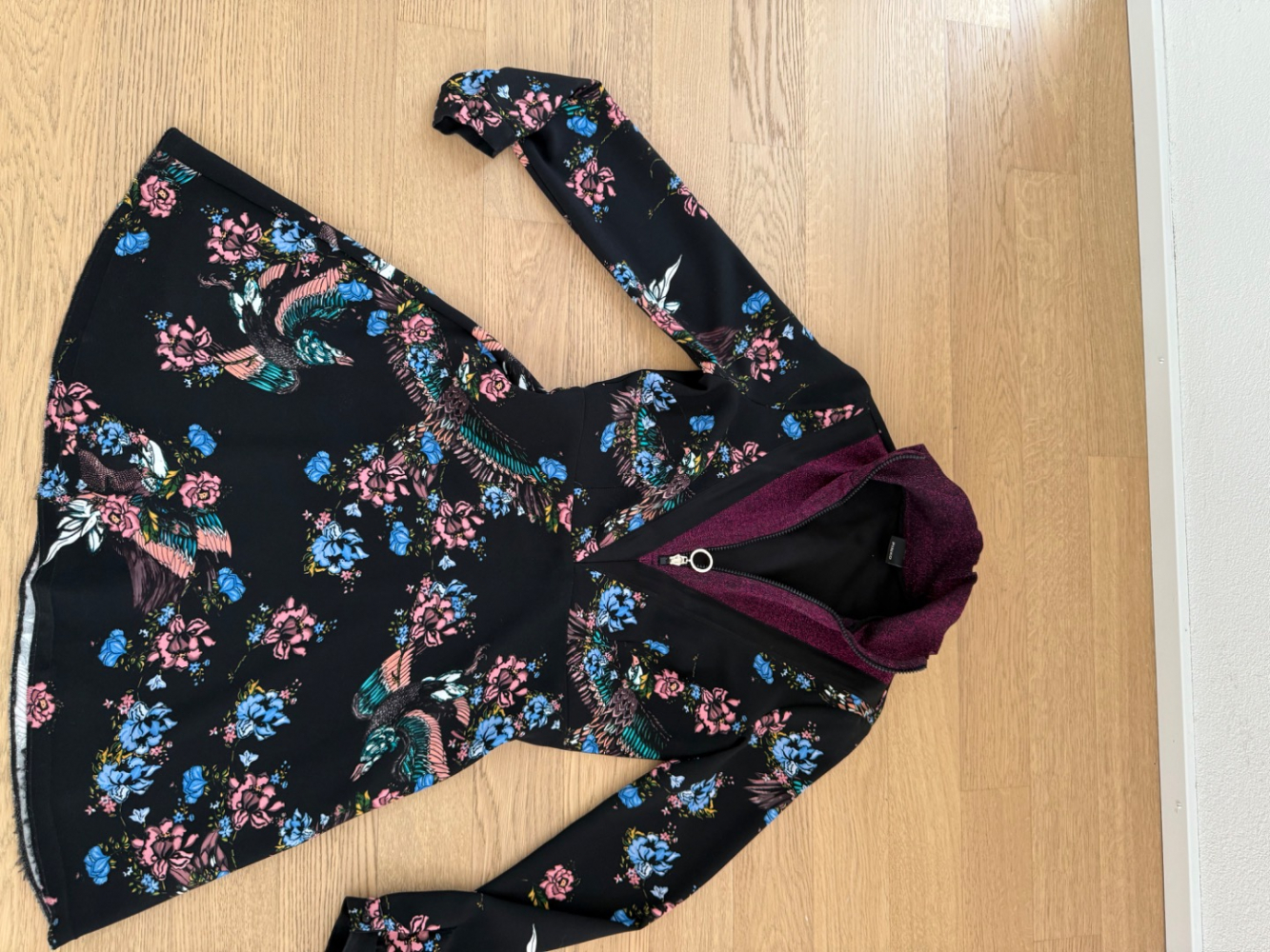 Pinko Floral Glitter Panel Dress in A Form