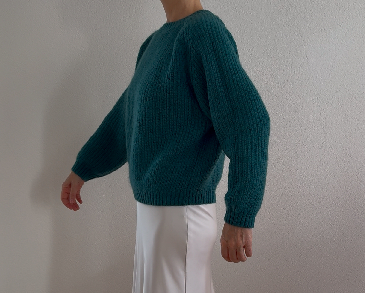 Tara Jarmon Emerald Green Super Fine Mohair | Laine | Wool  Jumper Sweater