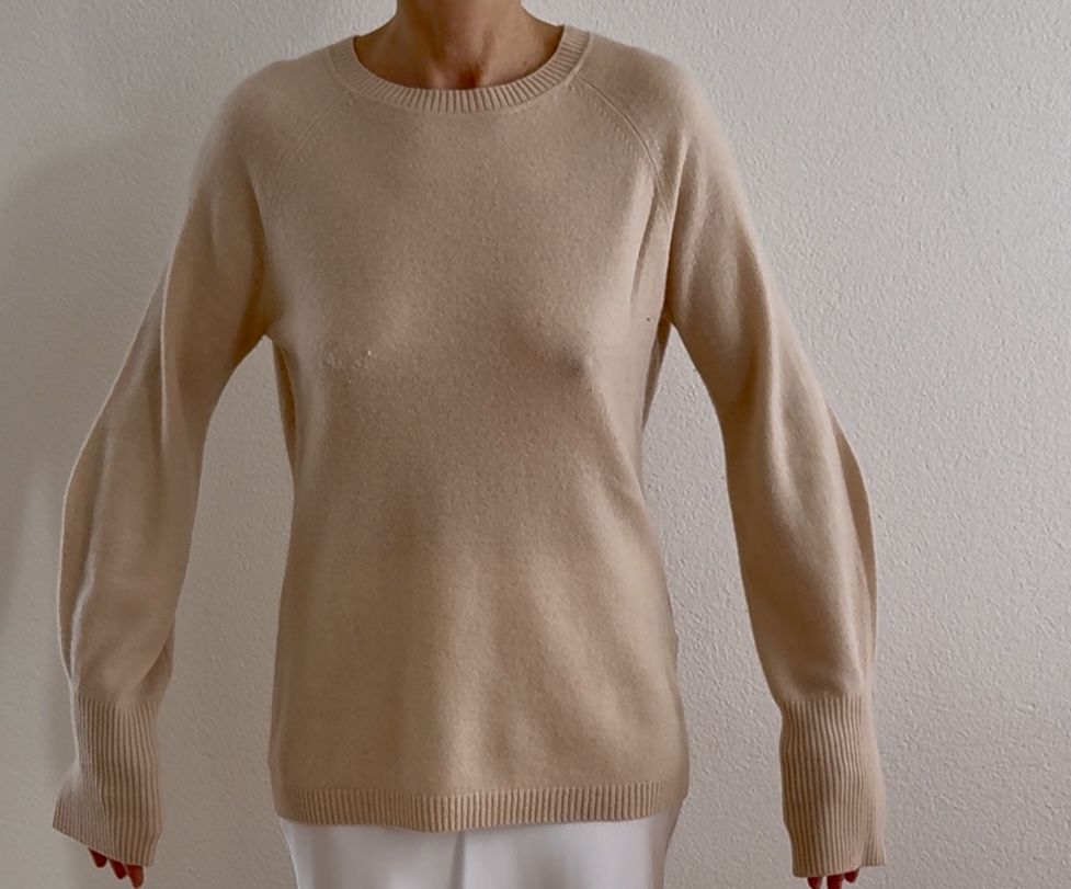 Sportmax Kaschmirpullover mit Rundhalsausschnitt in Hellrosa