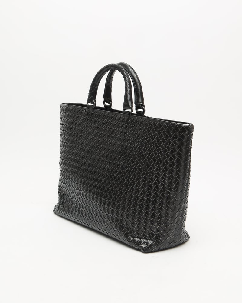 Bottega Veneta Patent Intrecciato Tote Bag