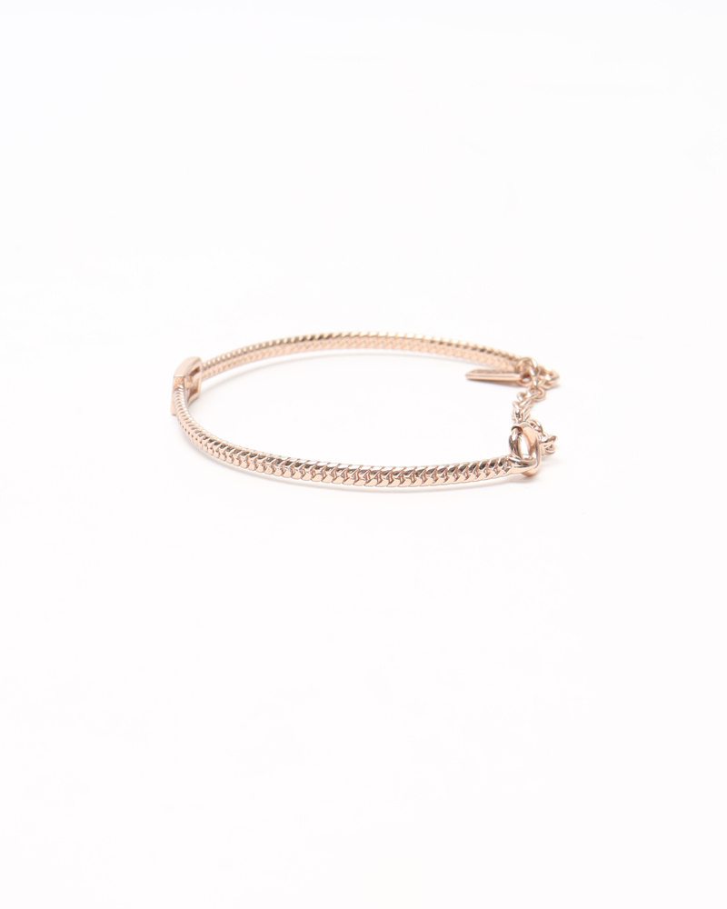 Fendi FF Logo Baguette Rose Gold Bracelet