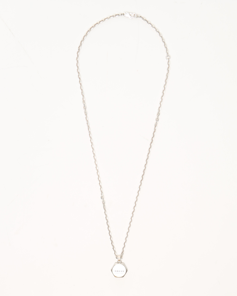 Gucci Logo Silver Chain Necklace