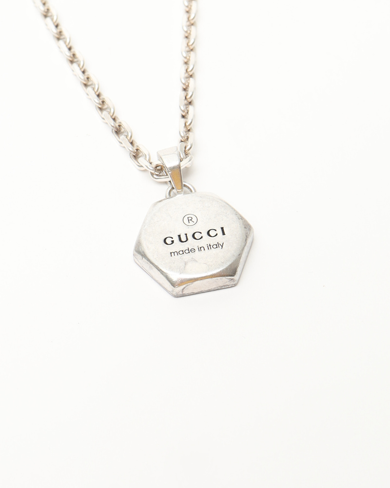 Gucci Logo Silver Chain Necklace