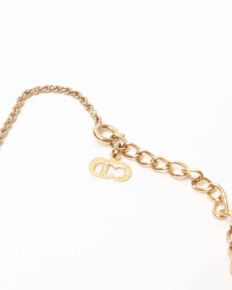 Christian Dior CD Twisted Logo Necklace
