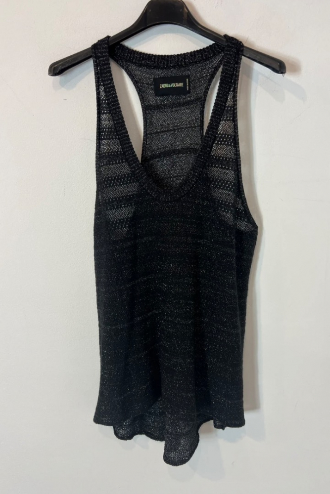 Zadig & Voltaire Olymp Pointelle Lame Top