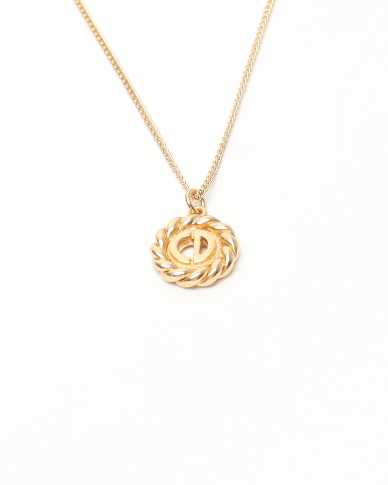 Christian Dior CD Twisted Logo Necklace