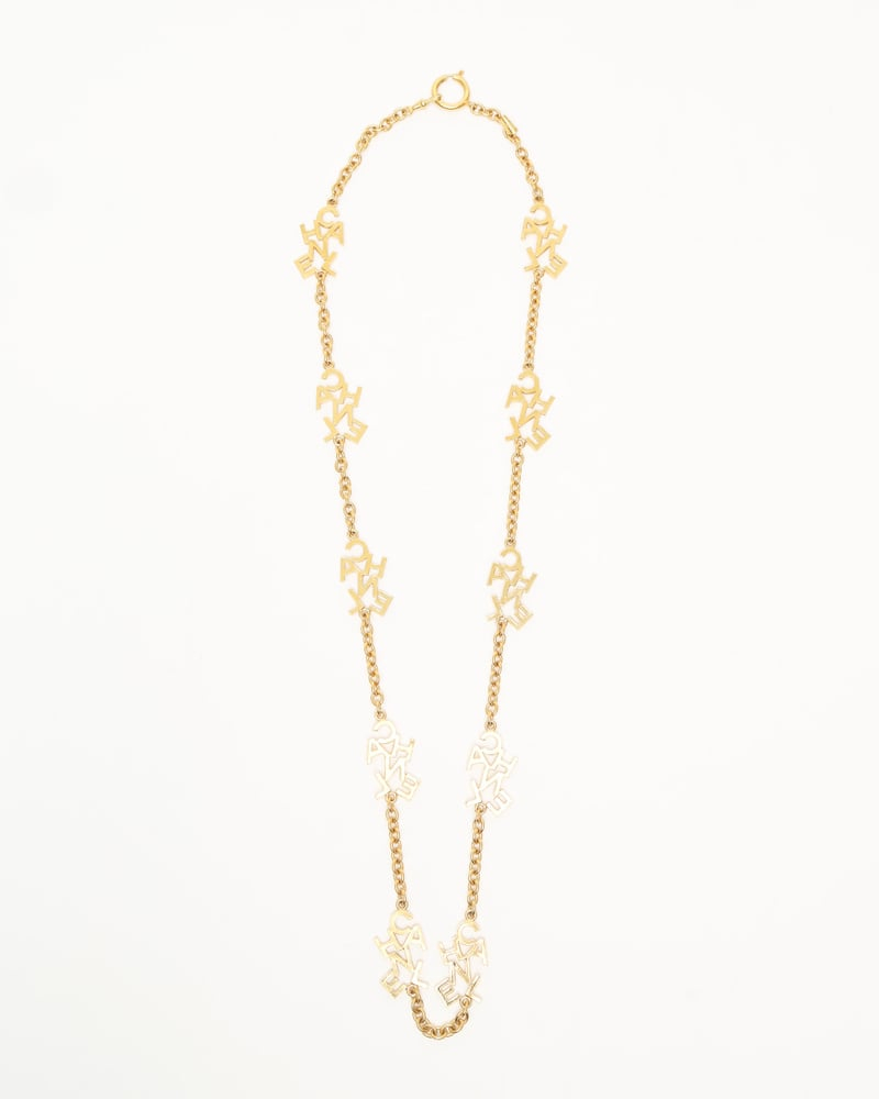 Chanel Logo Charm Gold-Plated Necklace