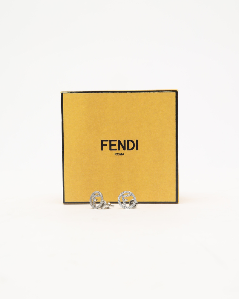Fendi FF Rhinestone Earrings