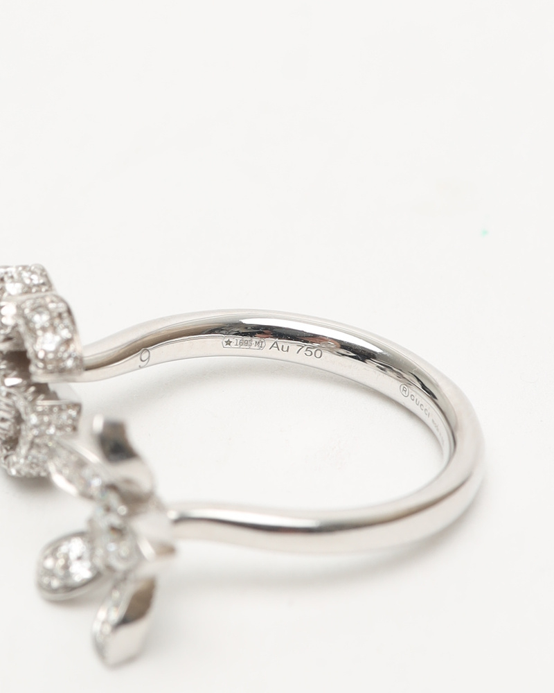 Gucci Flora Diamond White Gold Ring