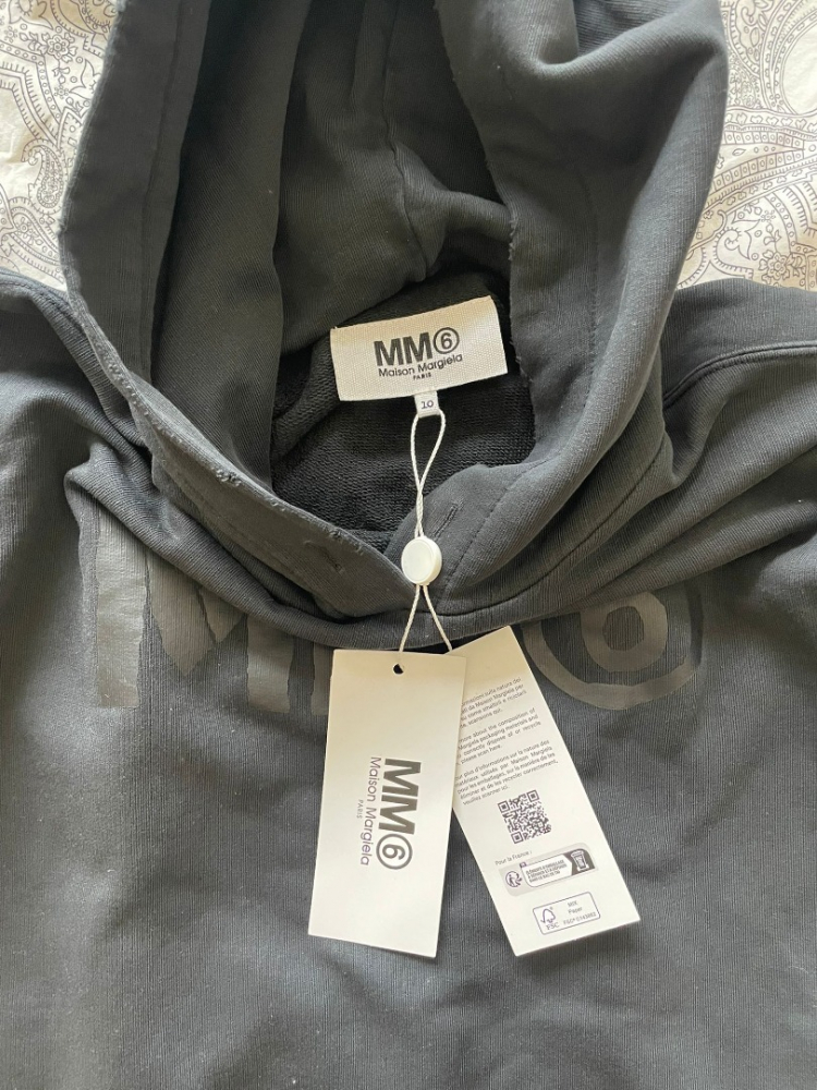 Maison Martin Margiela Neu Maison Margiela Fleece-Kapuzen-Maxi-Kleid Schulterausschnitt
