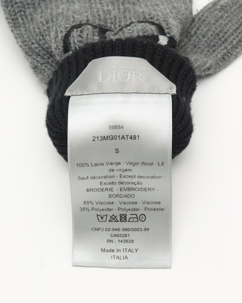 Christian Dior CD Logo Knit Gloves