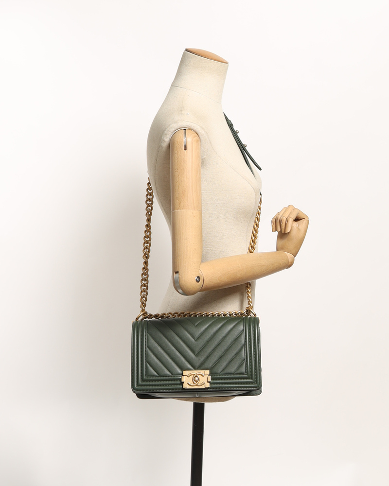 Chanel Medium Chevron Boy Bag