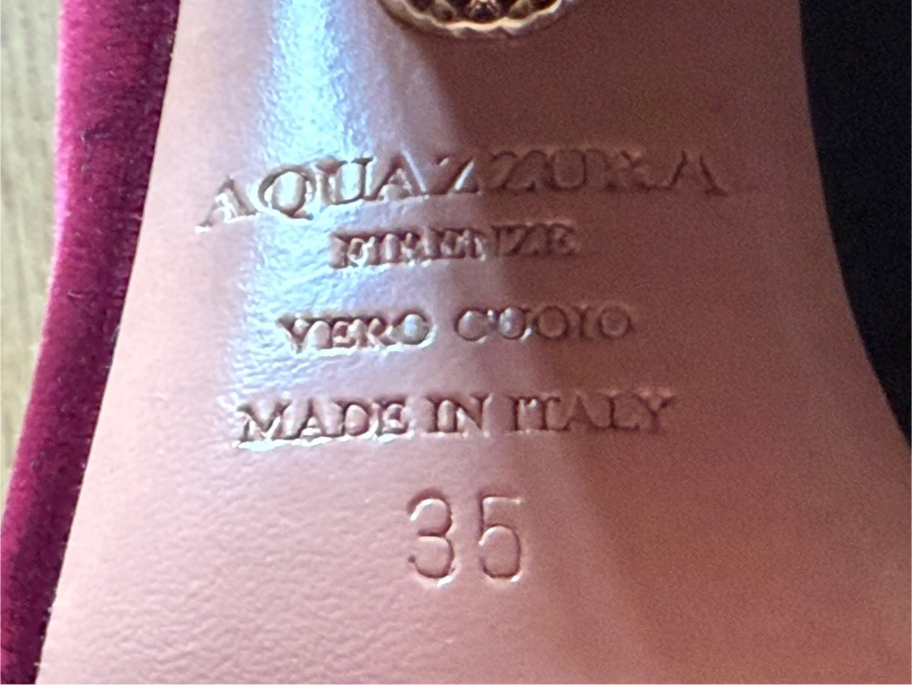 Aquazzura Burgunderfarbene Samtabsätze