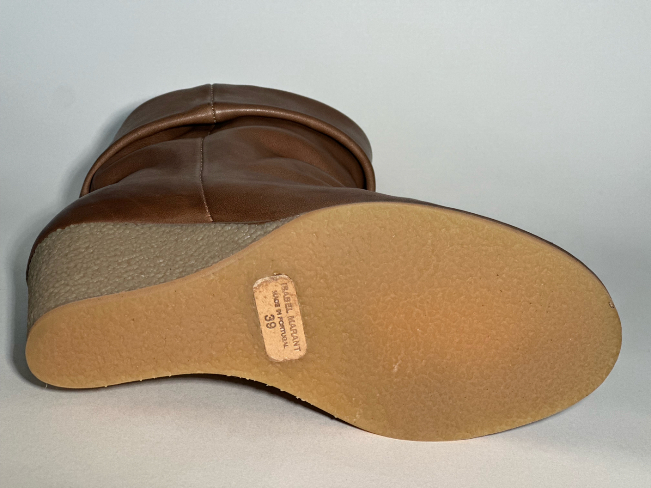 Isabel Marant BOTTINES EN CUIR À TALON COMPENSÉ TOTAM 80