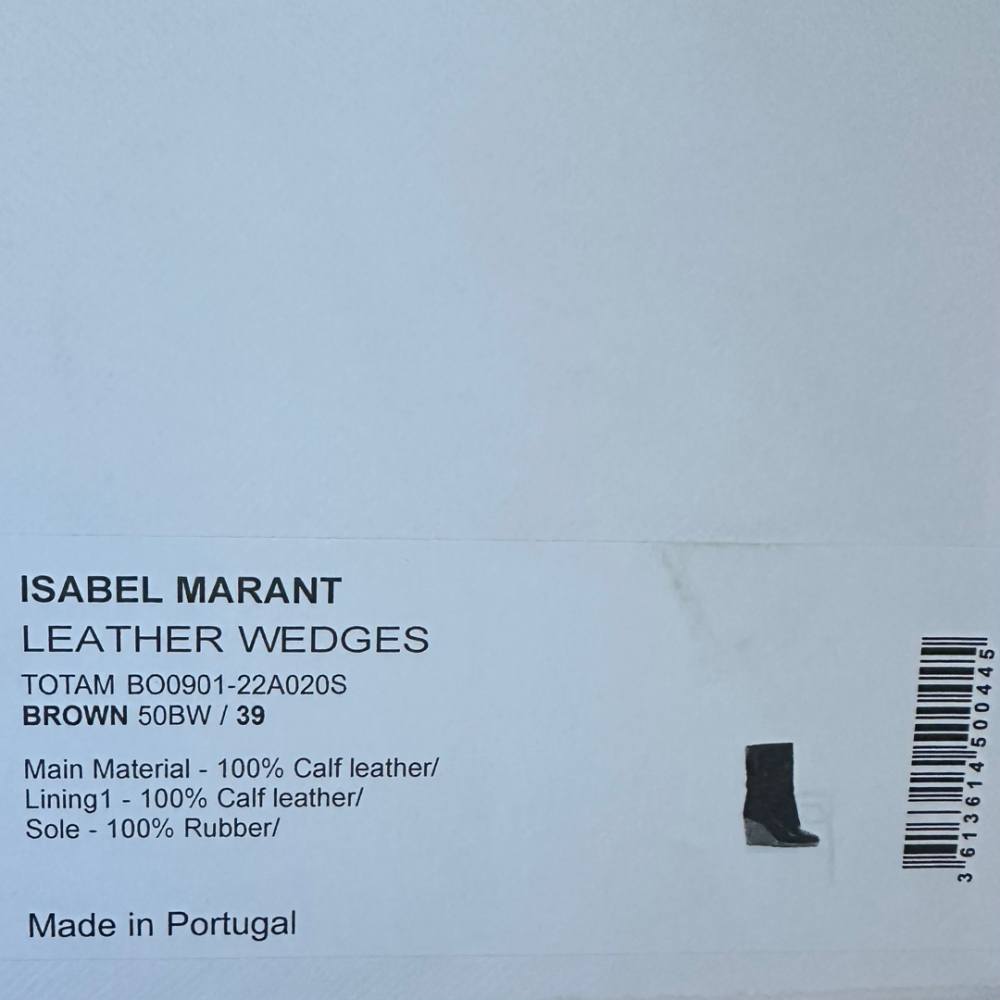 Isabel Marant BOTTINES EN CUIR À TALON COMPENSÉ TOTAM 80