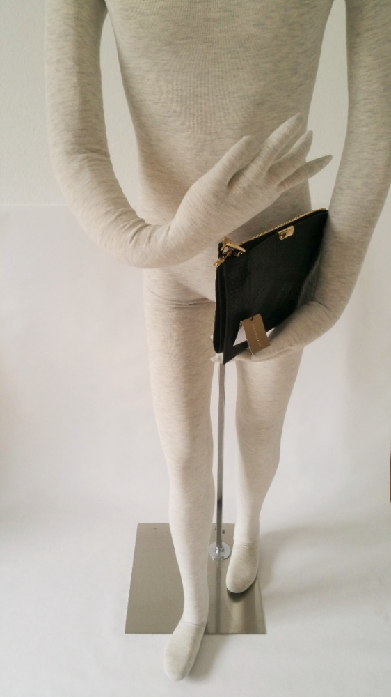 Burberry Clutch Schwarz Leder