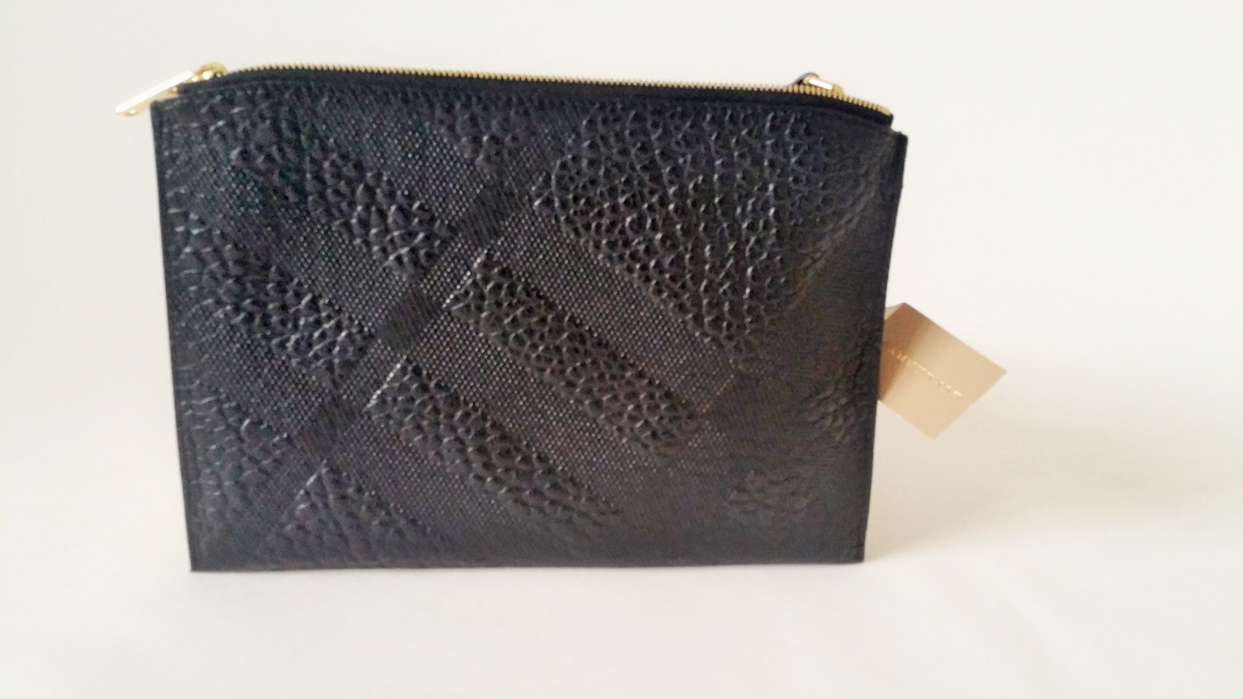 Burberry Clutch Schwarz Leder