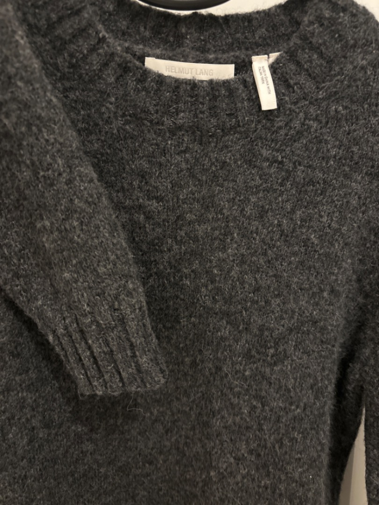 Helmut Lang Pull laine et alpaga gris