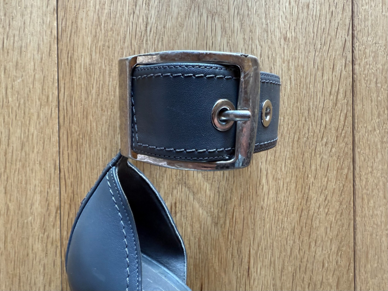 Alexander McQueen Grey lug-sole heels