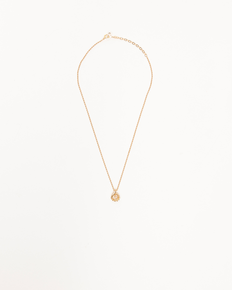 Christian Dior CD Twisted Logo Necklace