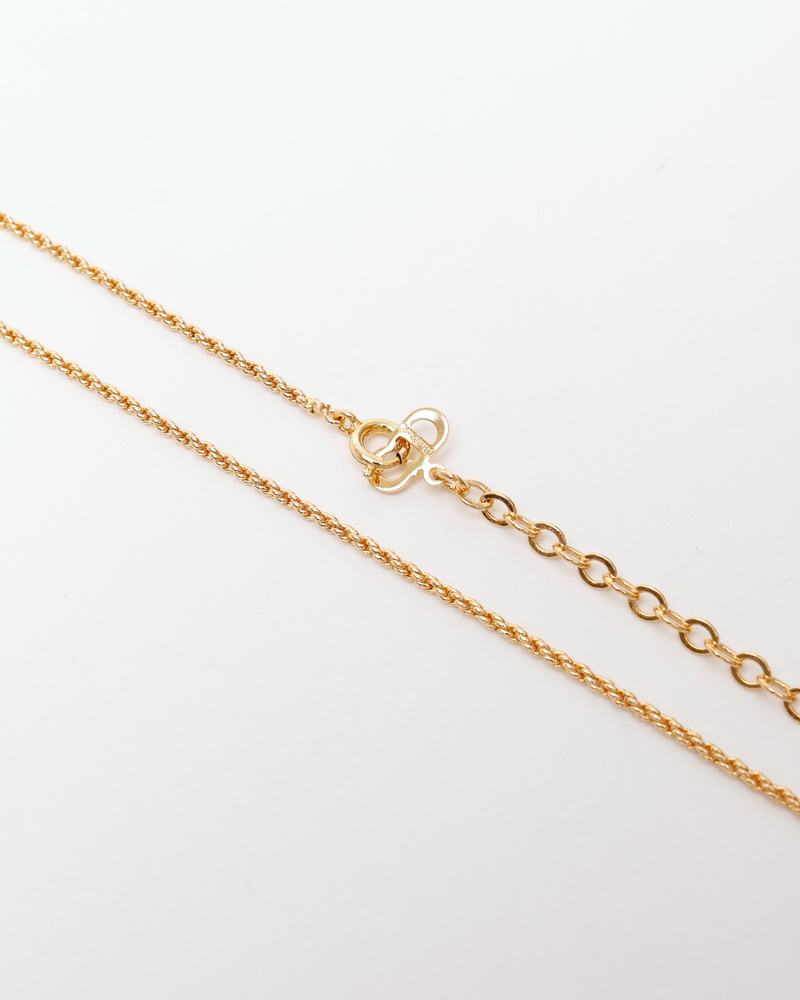 Christian Dior CD Twisted Logo Necklace