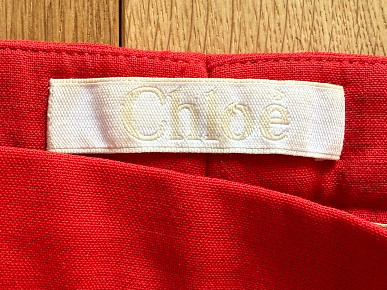 Chloé Pantalon droit rouge