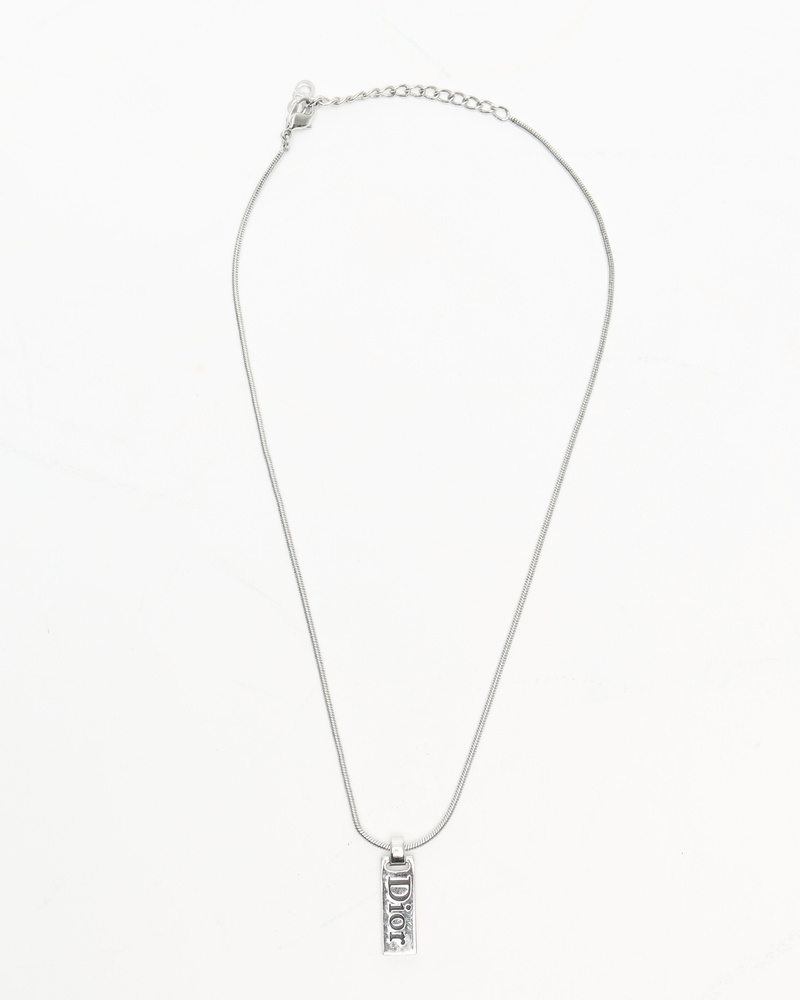Christian Dior Logo Plate Necklace