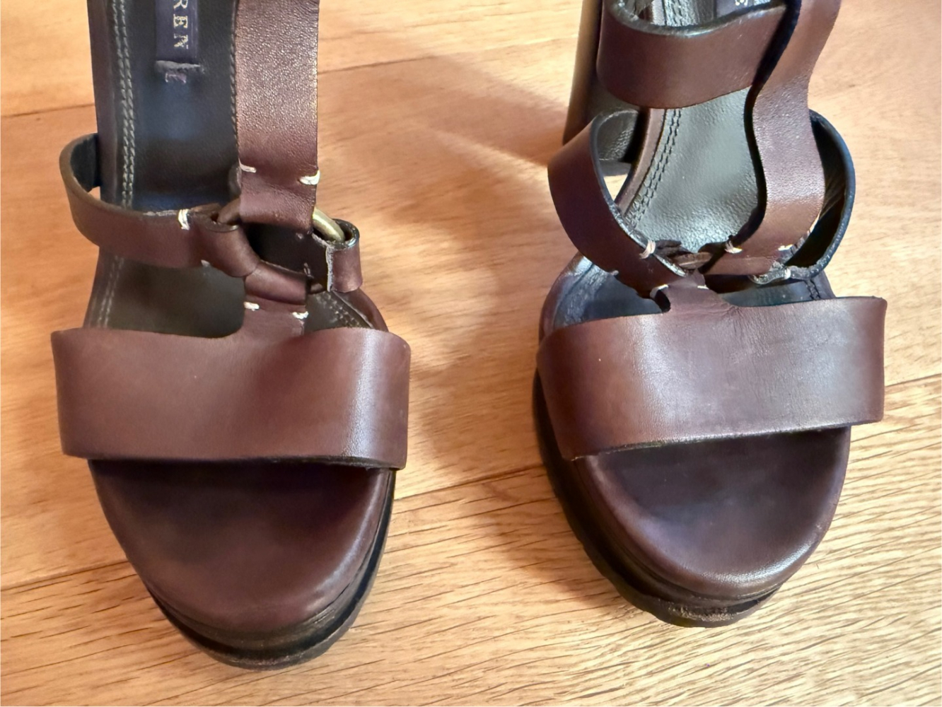 Ralph Lauren Collection Brown strappy sandals!