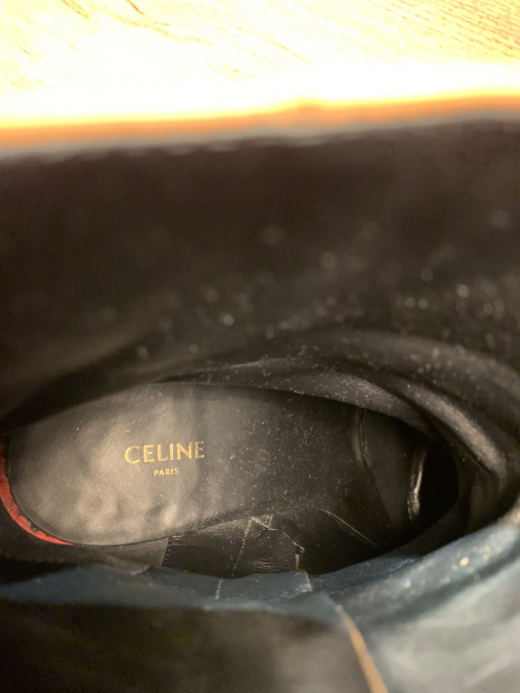 Celine Feline leather wedges