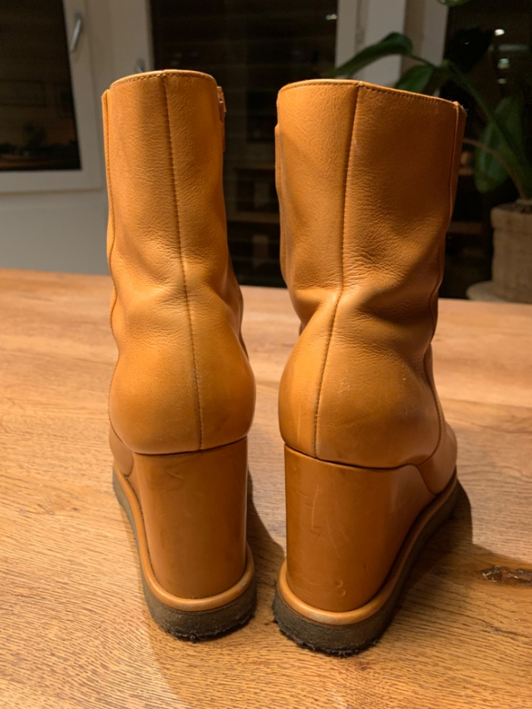 Celine Feline leather wedges