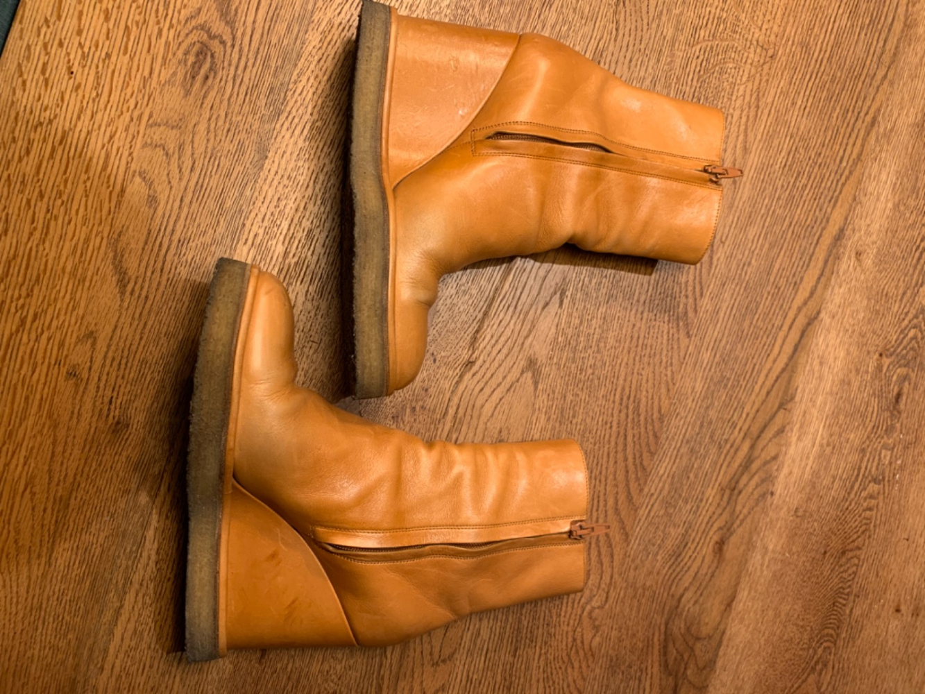 Celine Feline leather wedges