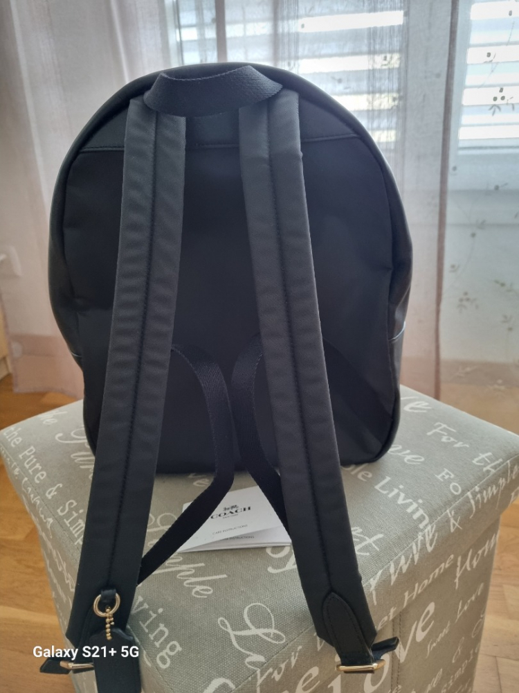 Coach PVC,Leather Backpack Brown