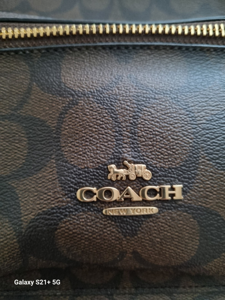 Coach PVC,Leather Backpack Brown