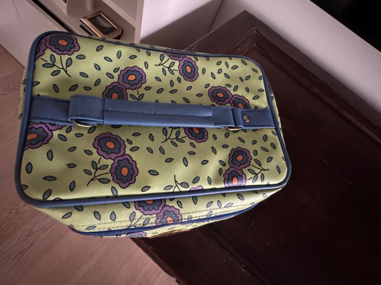 Najoleari Trousse de voyage florale avec miroir