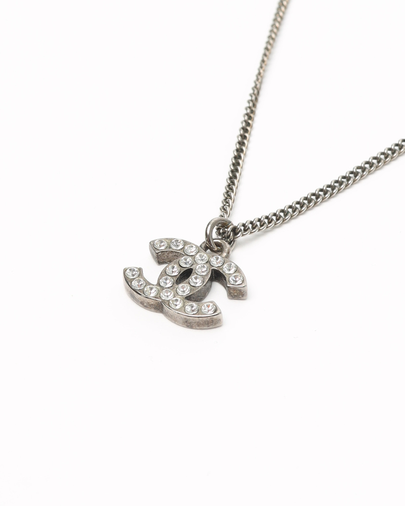Chanel Coco mark Rhinestone Necklace