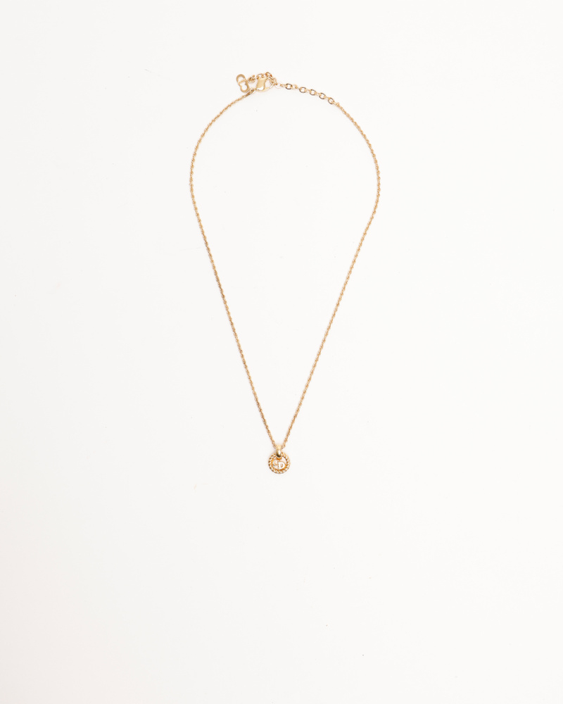 Christian Dior CD Twisted Logo Necklace