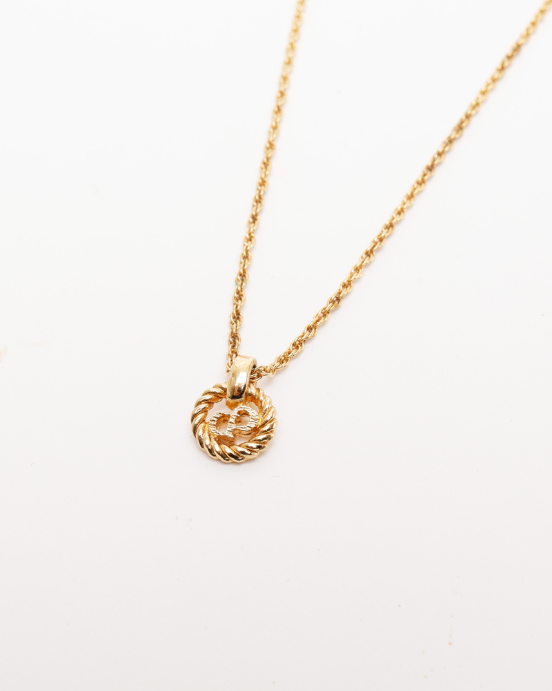 Christian Dior CD Twisted Logo Necklace