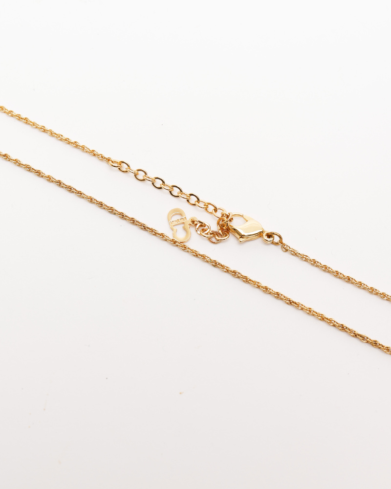 Christian Dior CD Twisted Logo Necklace