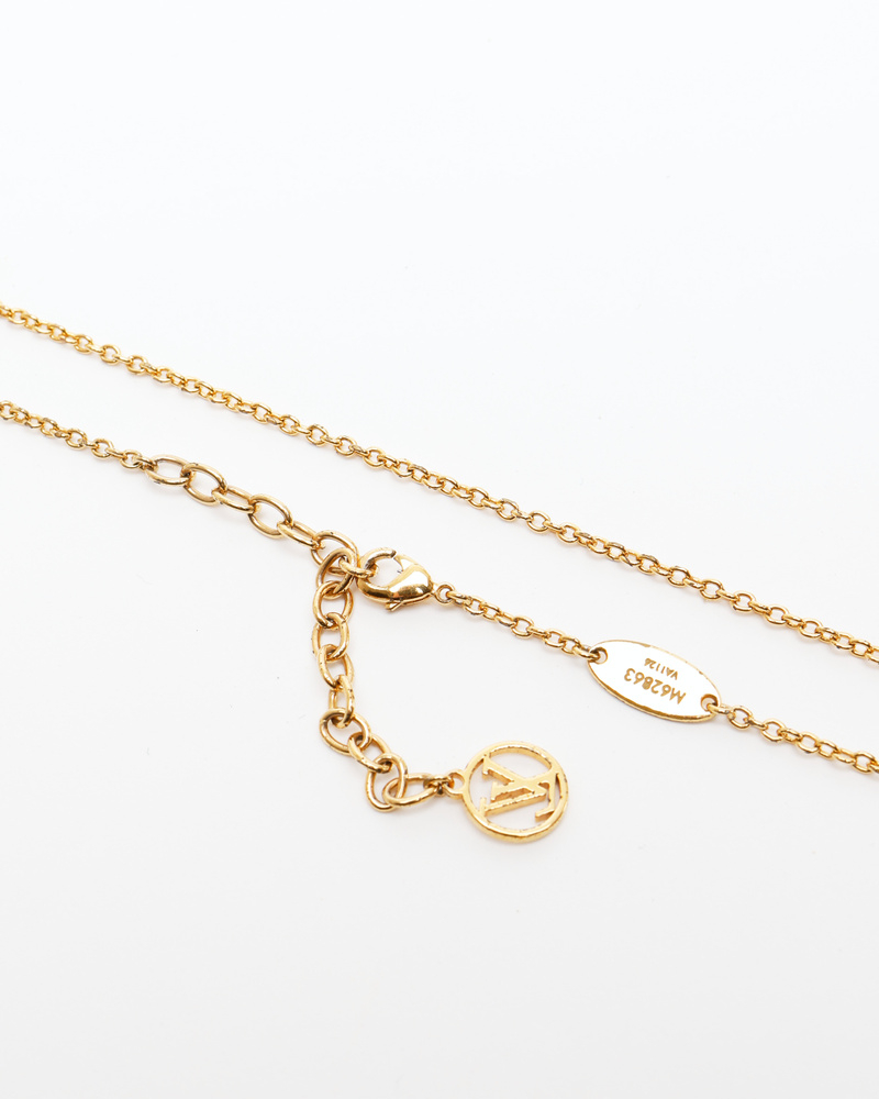 Louis Vuitton V Rhinestone Necklace