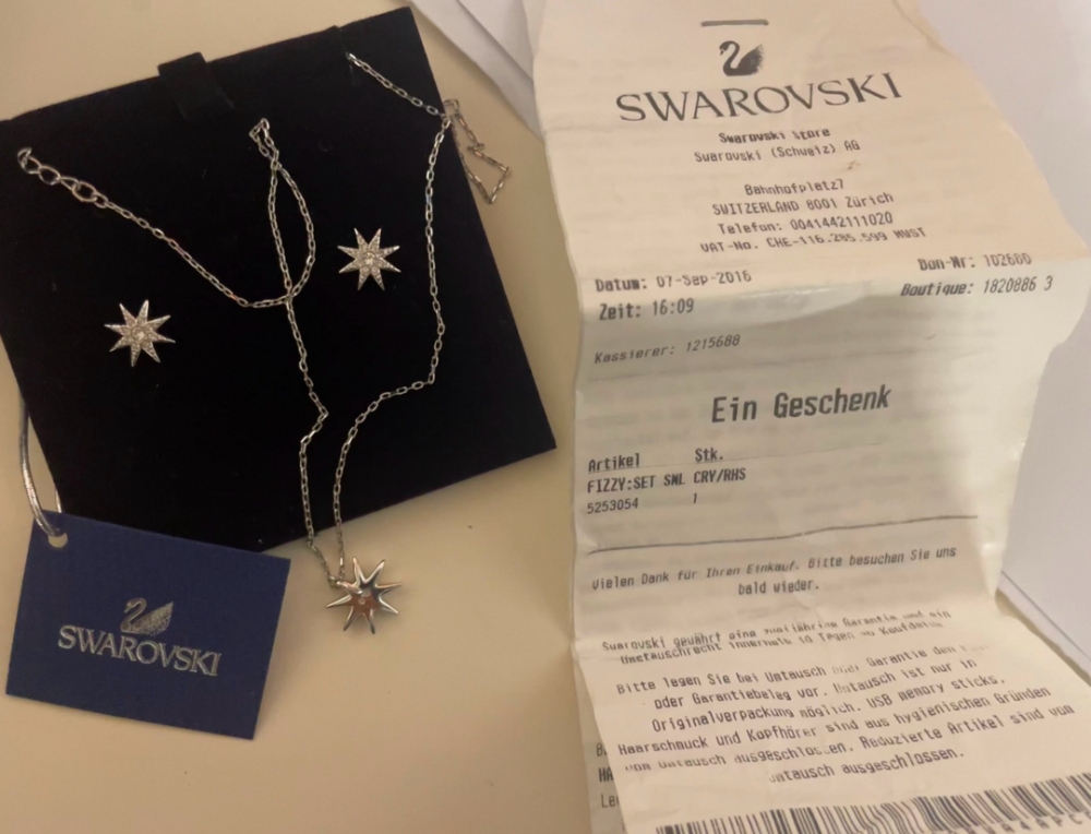 Swarovski Halskette und Ohrringe